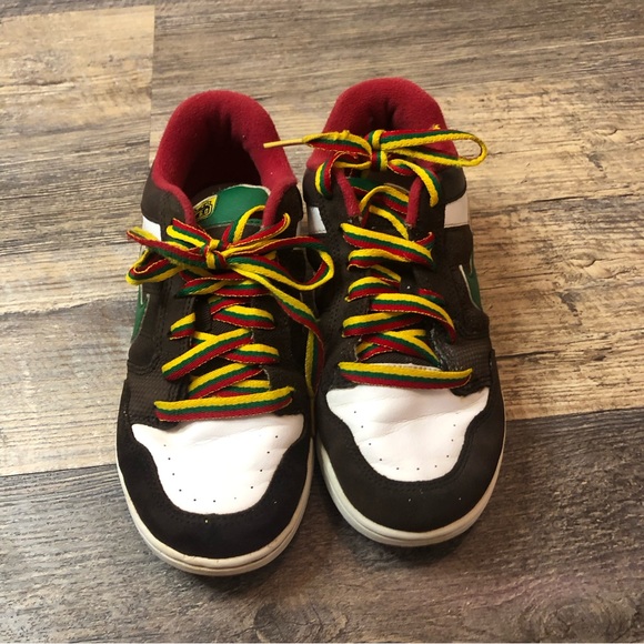 Nike Dunk Air Morgan 6.0 SB LOW kids Shoes Brown, red and green - Size 3 - Picture 1 of 13